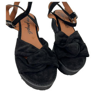 Free People Essex Chunky‎ Black Strap Sandals Size 36 (Size 5.5)
